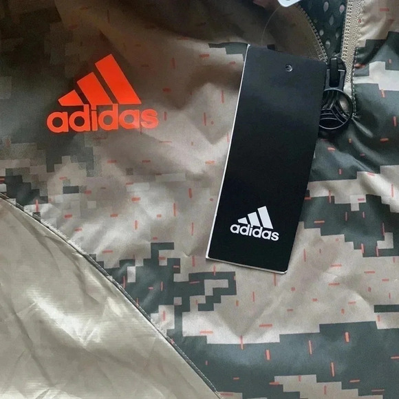 NWT Adidas Athletic Windbreaker Jacket Hooded Size XL - Picture 7 of 10